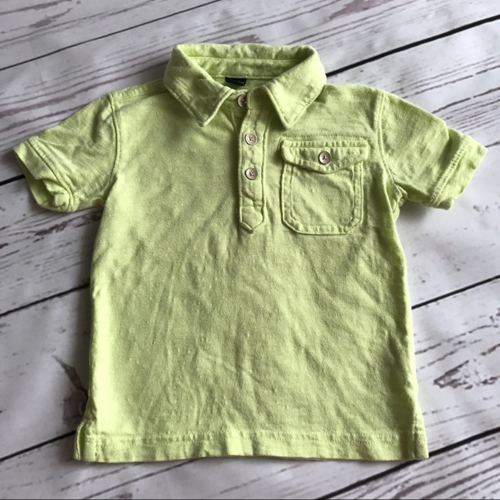 Baby Gap Bright Lime / Yellow Short Sleeve Polo